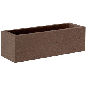 Newgarden Jardinera rectangular de polietileno resistente bronce 100x35x32 cm