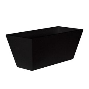 Newgarden Jardinera rectangular polietileno muy resistente negro 80x37x37 cm