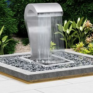 vidaXL Cascada de jardín acero inoxidable plateado 52,4x34,2x82 cm