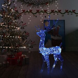 vidaXL Adorno de reno de Navidad acrílico azul 140 LEDs 120 cm