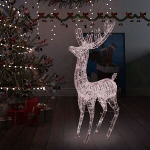 vidaXL Reno navideño acrílico XXL 250 LEDs blanco cálido 180 cm