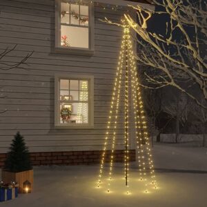 vidaXL Árbol de Navidad con pincho 310 LED blanco cálido 300 cm