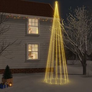 vidaXL Árbol de Navidad con pincho 1134 LED blanco cálido 800 cm