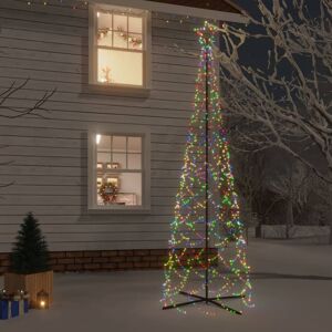 vidaXL Árbol de Navidad cónico 500 LED de colores 100x300 cm