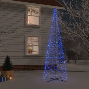 vidaXL Árbol de Navidad cónico 1400 LED azul 160x500 cm