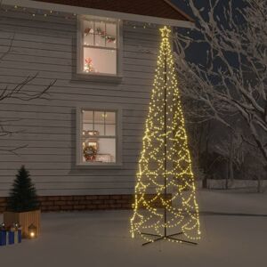 vidaXL Árbol de Navidad cónico 1400 LED blanco cálido 160x500 cm