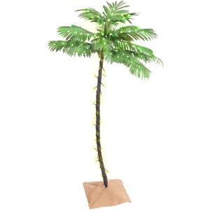 vidaXL Palmera artificial con 88 LED blanco cálido 150 cm