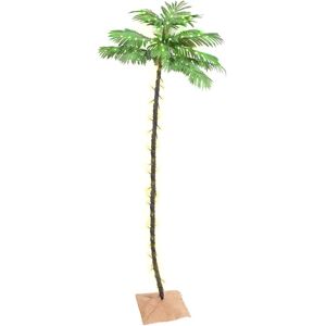 vidaXL Palmera artificial con 192 LED blanco cálido 300 cm