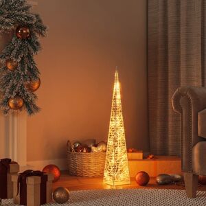 vidaXL Cono de luz navideño 30 LED blanco cálido 60 cm acrílico