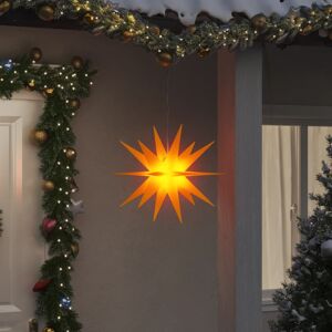 vidaXL Lámpara de Navidad con LED plegable amarilla 43 cm