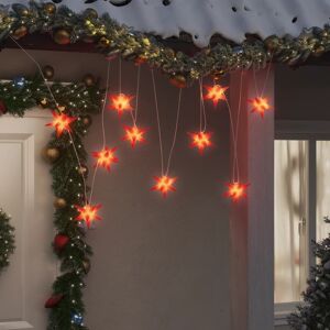 vidaXL Lámpara de Navidad 10 LEDs rojo 10 cm