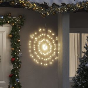 vidaXL Luces de Navidad de estrellas 2 uds 140 LED blanco cálido 17 cm