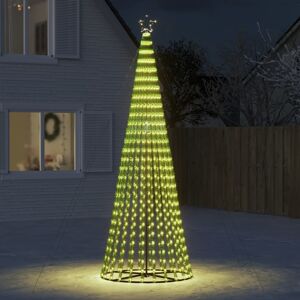vidaXL Árbol de Navidad cono de luz 688 LEDs blanco cálido 300 cm
