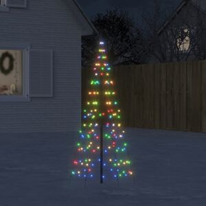 vidaXL Árbol de Navidad en asta de bandera 200 LED bde colores 180 cm