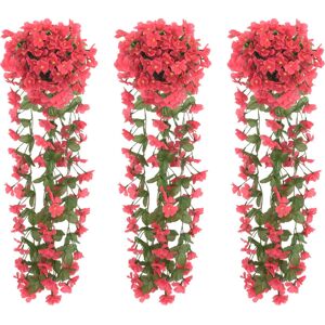 vidaXL Guirnaldas de flores artificiales 3 uds rosa 85 cm