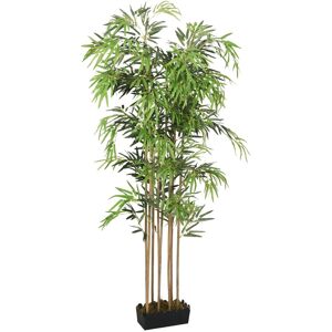 vidaXL Árbol de bambú artificial con 730 hojas verde 120 cm