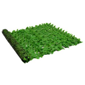 vidaXL Pantalla de balcón de hojas verde 200x150 cm