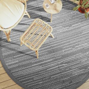 vidaXL Alfombra de exterior PP gris Ø200 cm