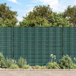 vidaXL Pantallas de privacidad de jardín 10 uds PVC verde 252,5x19 cm