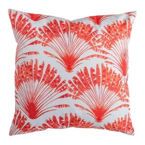 LOLAhome Cojín de exterior Sunset de hojas de polipropileno coral de 45x45 cm