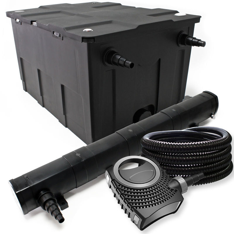 Wiltec-Kit de filtrado con Bio-Filtro UV 72W 60000l Esterilizador bomba