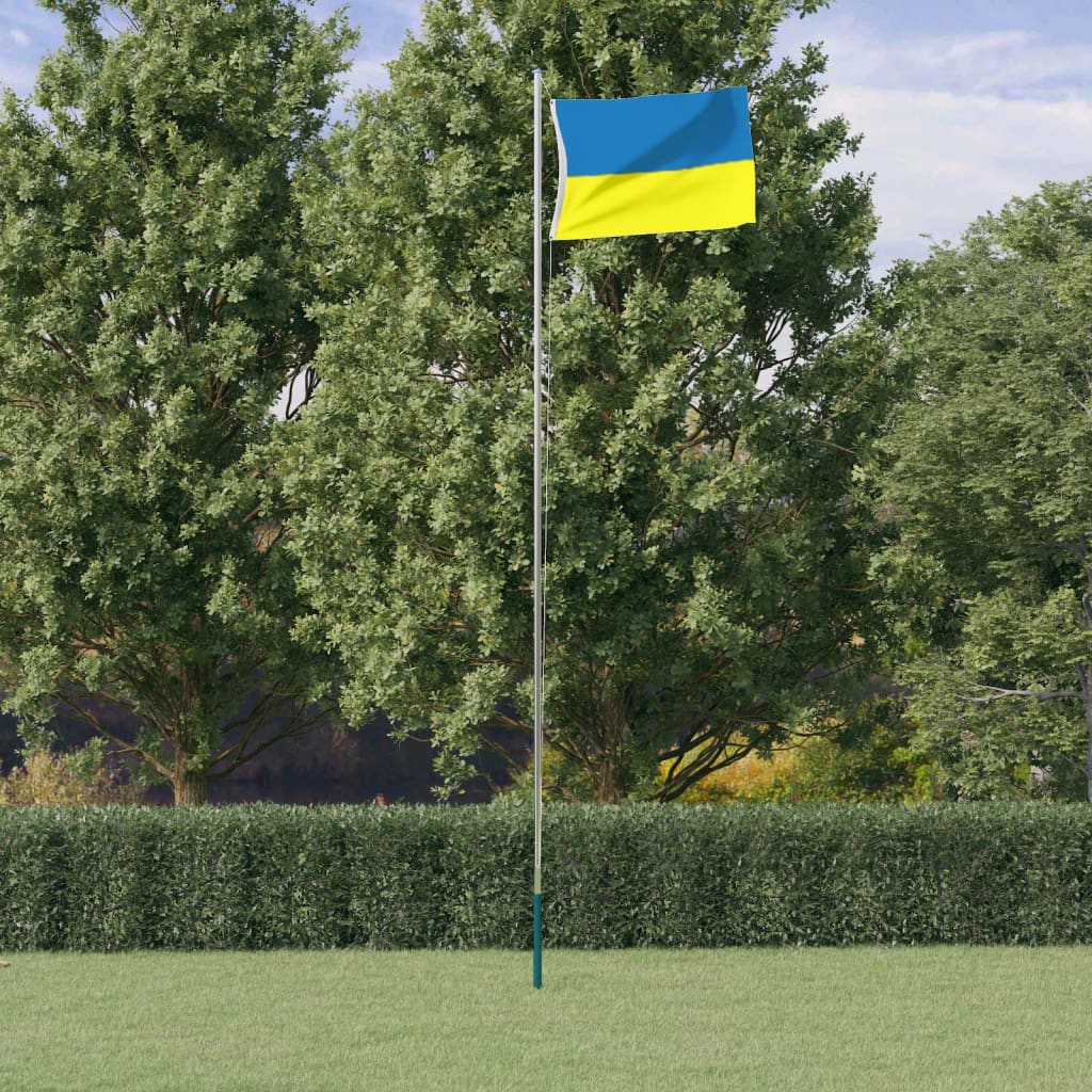 vidaXL Bandera de Ucrania con ojales de latón 90x150 cm