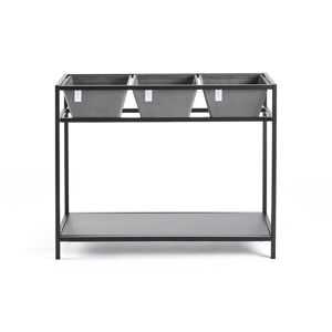 CENTRALE BRICO Table de culture Berlin Gris - 101 x 36 x H. 80 cm - 3 x 10,00 L