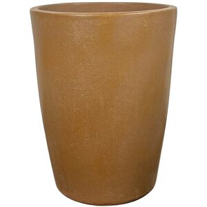 LIVEA Mazarin 58x45 cm, pot d'exterieur fait main en terre cuite emaillee, resistant au gel, caramel (MAZARIN4558-23)