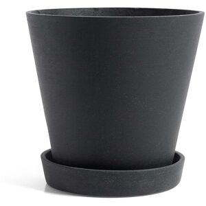 HAY - Pot de fleur avec soucoupe XL, noir