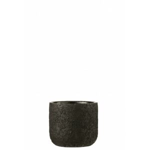 - Cache pot en céramique noir 15x15x13.5 cm