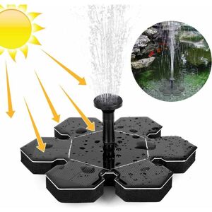 Anpviz - Fontaine Solaire 1.5W, Pompe agrave Eau Solaire, Pompe Bassin Solaire avec Batterie et 4 Buses, Fontaine Solaire Pompe, Mini Fontaine Flottante pour Fontaines D'Étang Jardin Décoratives - Publicité