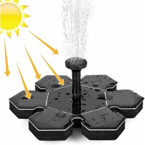 Memkey - Fontaine Solaire Extérieur 1.5W, Pompe à Eau Solaire, Pompe Bassin Solaire avec Batterie et 4 Buses, Fontaine Solaire Pompe, Mini Fontaine Flottante pour Fontaines D'Étang Jardin Décoratives - Publicité