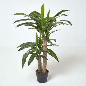 Plante artificielle Dracaena Fragrans en pot, 90 cm - Vert - Homescapes - Publicité