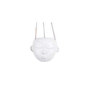 Present Time - Cache-pot rond à suspendre en céramique - H.18cm - Blanc - Mask - Publicité