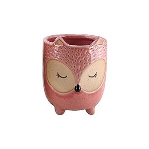 Faye Petit cache pot chouette rose 13 cm - Publicité