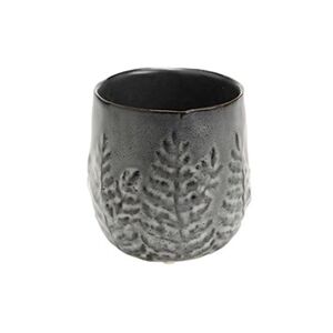 Amadeus Cache Pot de Fleur en céramique grise - RYOKAN - Hauteur 12 cm - Diamètre 12 cm - Publicité