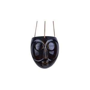 Present Time - Cache-pot design suspendu Mask - H. 21 cm - Brun foncé - Publicité