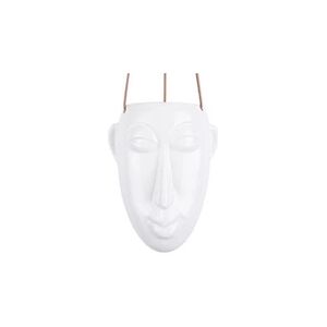 Present Time - Cache-pot design suspendu Mask allongé - H. 25,5 cm - Blanc - Publicité