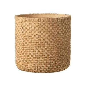 GENERIQUE Cache-Pot Déco en Ciment Woven 27cm Beige - Publicité