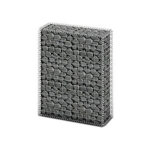 VIDAXL Panier de gabion avec couvercle Fil galvanisé 100 x 80 x 30 cm - Publicité