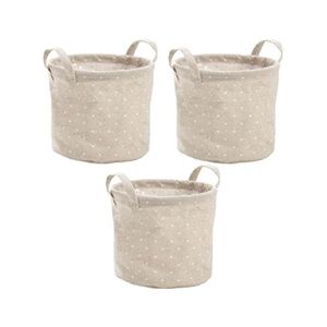 AUBRY GASPARD - Cache pot jute pois blancs (Lot de 3) - Publicité