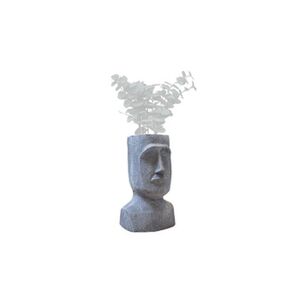 Sweeek Cache pot figurine Aztèque porte plante statuette en magnesia H42cm - Publicité