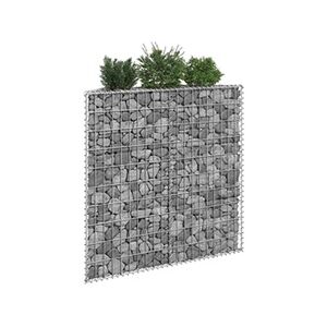 VIDAXL Lit surélevé à gabion en trapèze Acier galvanisé 100x20x100 cm - Publicité