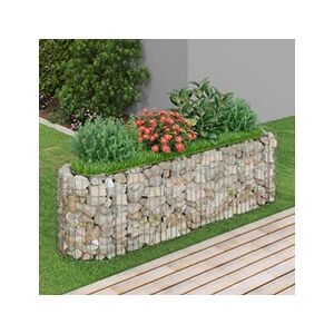 VIDAXL Lit surélevé à gabion Fer galvanisé 190x50x50 cm - Publicité