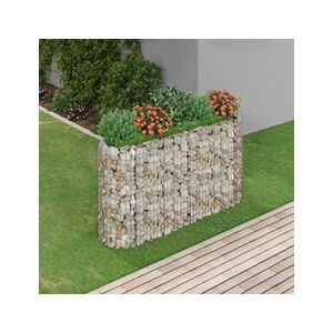 VIDAXL Lit surélevé à gabion Fer galvanisé 190x50x100 cm - Publicité