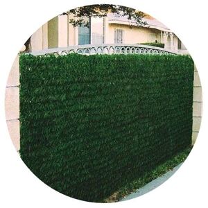 Haie Artificielle 140 Brins Vert Thuya En Rouleau 1 X 3 M (Lot De 6) - Publicité