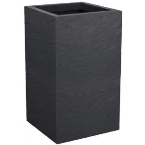 Pot Carré Haut Volcania'up - 36 L - Gris Anthracite Eda Plastiques