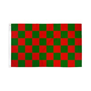 AZ FLAG Drapeau Damier Rouge et Vert 150x90 cm Drapeau À Damiers 100% Polyester avec Oeillets Métalliques Intégrés Pavillon 110 g - Publicité
