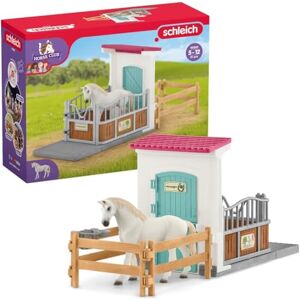 Schleich 42569 HORSE CLUB Box avec étalon Pur-Sang anglais, Extension pour écurie  avec 21 éléments inclus dont 1 cheval, coffret figurines pour enfants de 5 ans et plus - Publicité