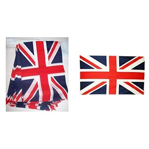 AZ FLAG Guirlande 4 mètres 20 Drapeaux Royaume-Uni 15x10 cm Drapeau Anglais 10 x 15 cm & Drapeau Royaume-Uni 90x60cm Drapeau Anglais UK Grande Bretagne 60 x 90 cm Polyester léger - Publicité
